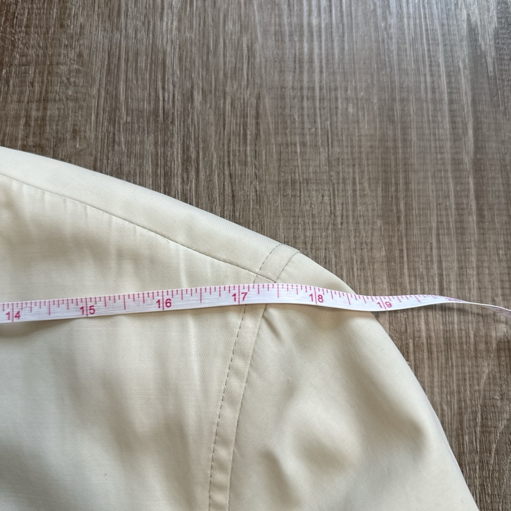 Jones New York 90s Cream Trench Coat Button Up Cotton Blend With Lining Size M - Picture 11 of 16